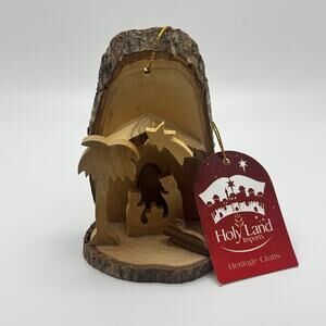 Nativity Scene Hand Carved Holy Family Jesus Bethlehem Olive Wood Christmas New